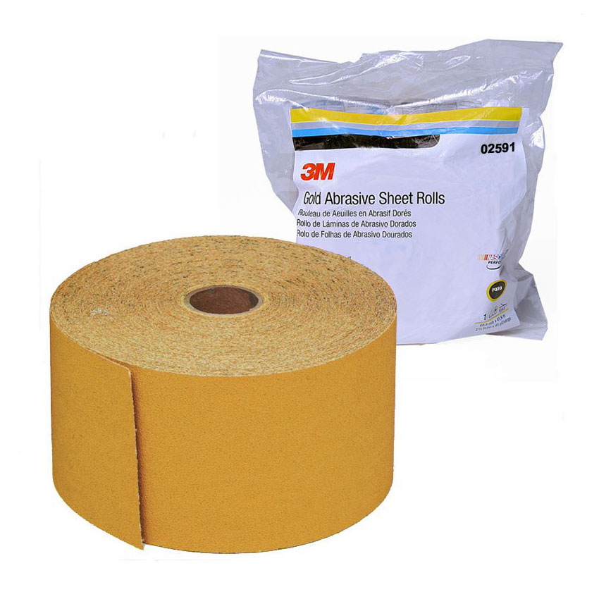 3M 02591 216U Series Abrasive Sheet Roll, 2-3/4 in W x 45 yd L, 320 Grit