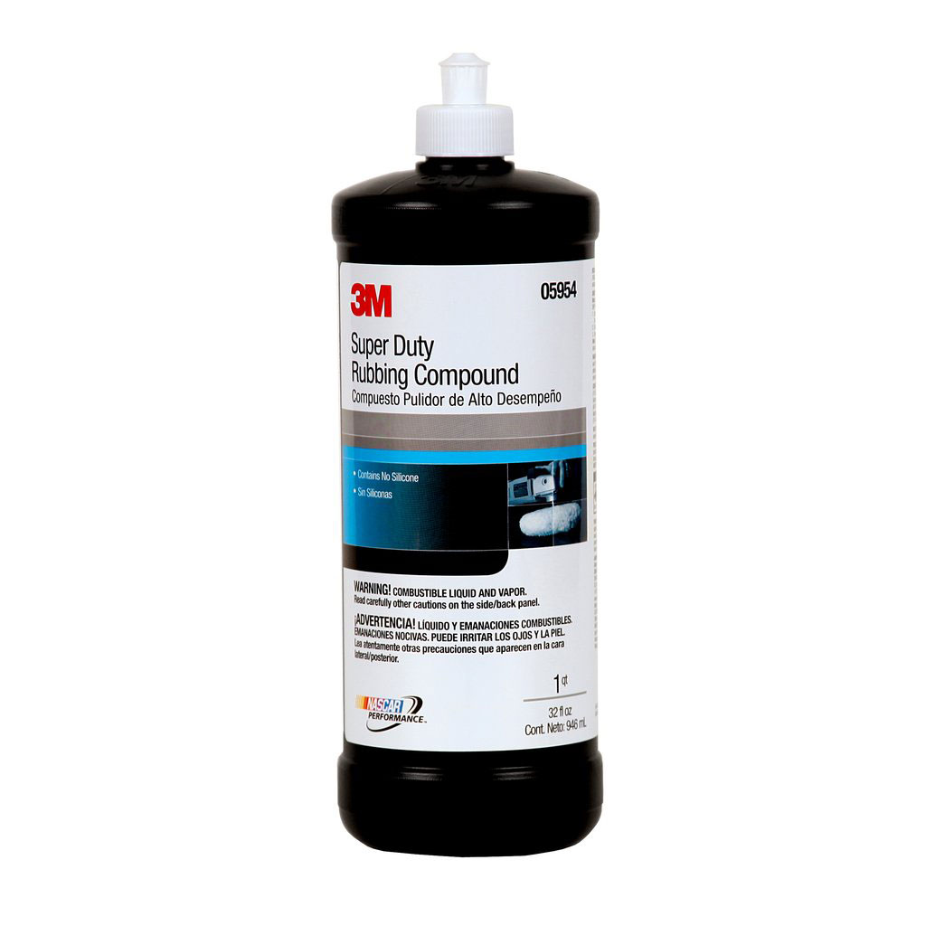 3M 05954 Super Duty Rubbing Compound, Brown, Liquid, 1 Quart
