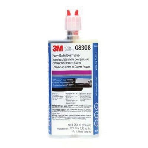 3M 08308 Heavy Bodied Automotive Seam Sealer, Paste, Black, 7 fl. oz. Cartridge