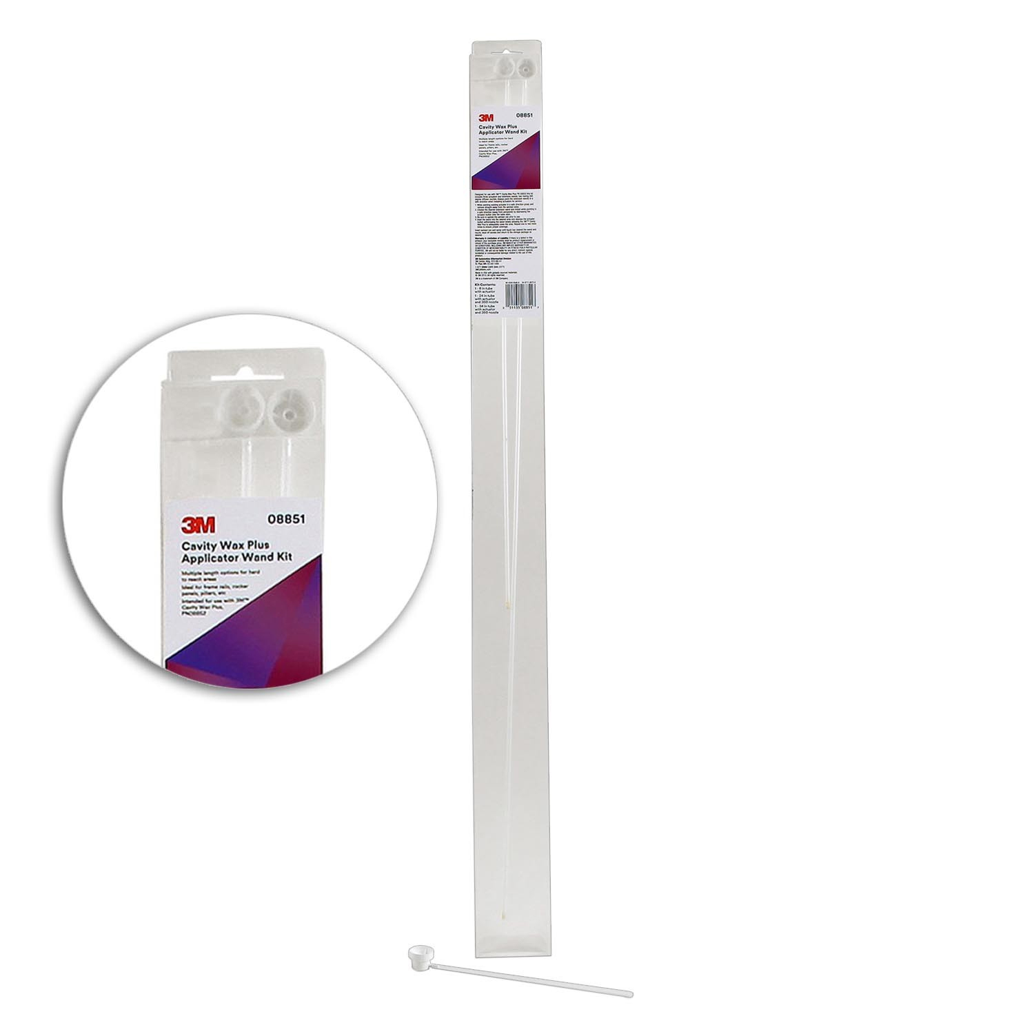 3M 08851 Cavity Wax Plus Applicator Wand Kit, 360-Degree Nozzles, Corrosion Protection, Collision Repair