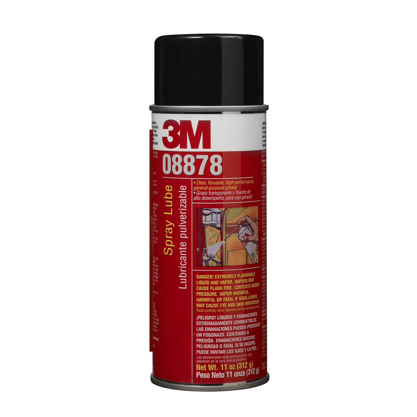 3M 08878 Spray Lube, White, 11 oz. Aerosol Can