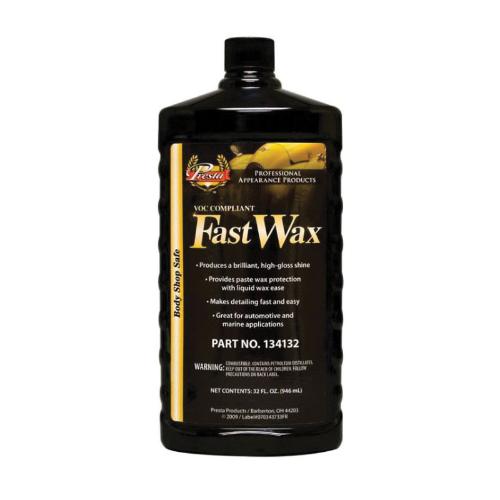 Presta 134132 Fast Wax Car Wax, Liquid, Blue, 1 Quart