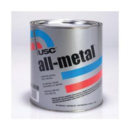 USC All-Metal 14010 Specialty Body Filler, 1 gal Can, Metallic Silver, Paste/Gel