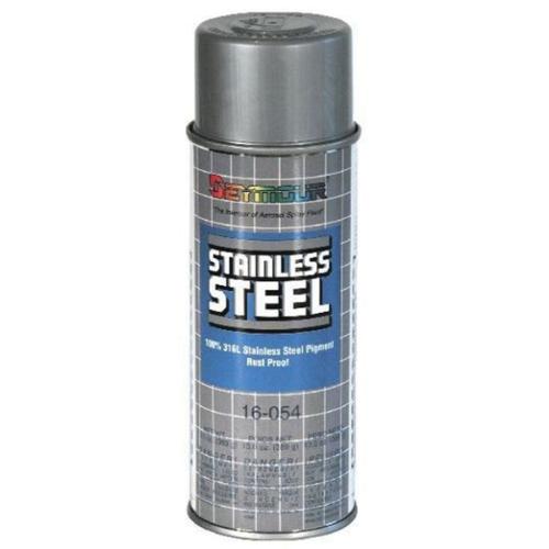 Seymour 16-054 Spray Paint, 16 fl-oz Aerosol Can, Stainless Steel, 15 sq-ft Coverage