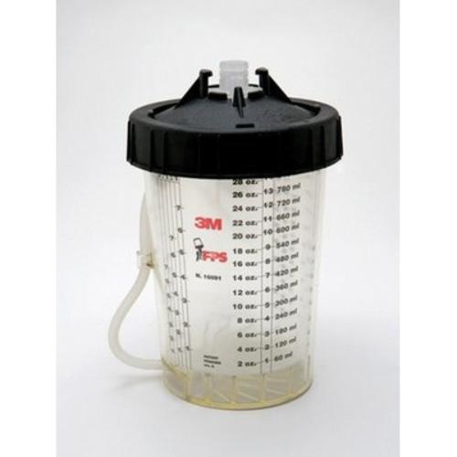 3M 16124 PPS Type H/O Pressure Cup, 850 mL, Compatible with HGP Spray Gun System, Requires Flexible Liner and Lids