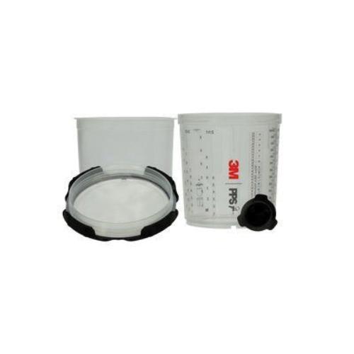 3M 26000 PPS Series 2.0 Spray Gun Cup, Lids and Liners Kit, Standard, 22 oz., 200 Micron Filter