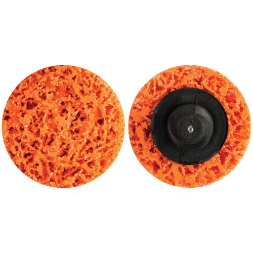 Norton Bear-Tex Blaze Rapid Blend 38633 Non-Woven Quick Change Grinding Disc, 3 in Dia, Orange, 10-Pack