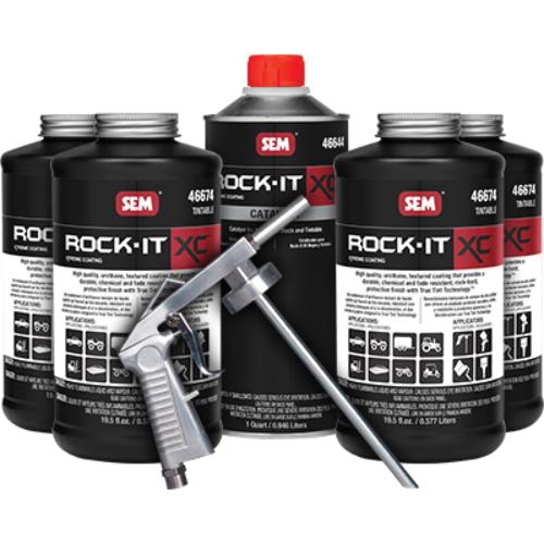 SEM Rock-It XC 46670 Truckbed Liner Kit, Gray Opaque, 102 sq-ft/gal Coverage