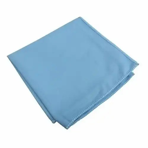 CCP 2500S-B-DZ Microfiber Towel 15 X 15 Blue- Suede Glass Towel -