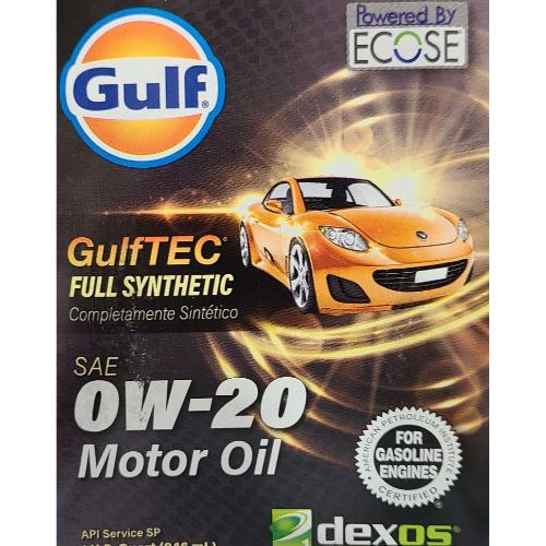 Lyden DEXOS0W20 Gulftec Full Synthetic Dexos1 Gen 2 0W-20 Motor Oil, 32 oz