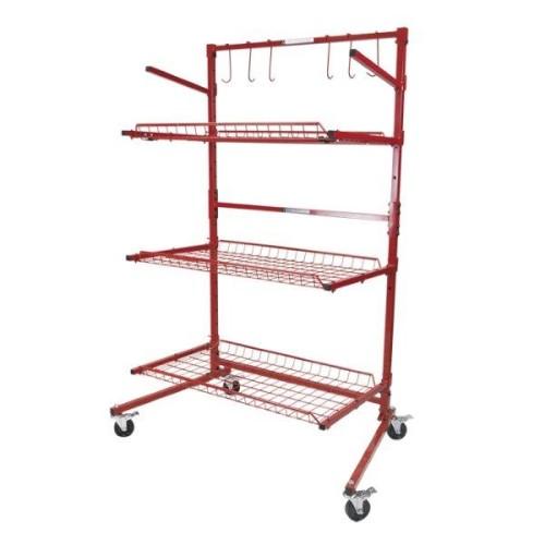 Innovative SSPC-B Auto Body Parts Cart B Series 3-Shelf Mobile Storage Rack