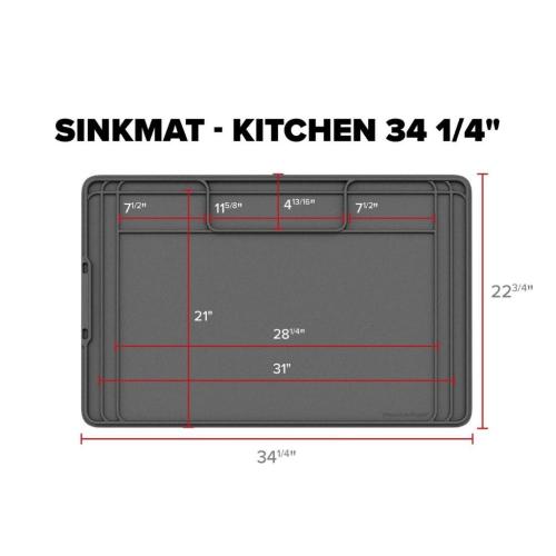 WeatherTech USM01BXBK SinkMat, Black, 34-1/4