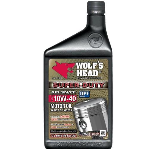 Wolf's Head Q104 Super-Duty Conventional 10W-40 Motor Oil, 1 Quart